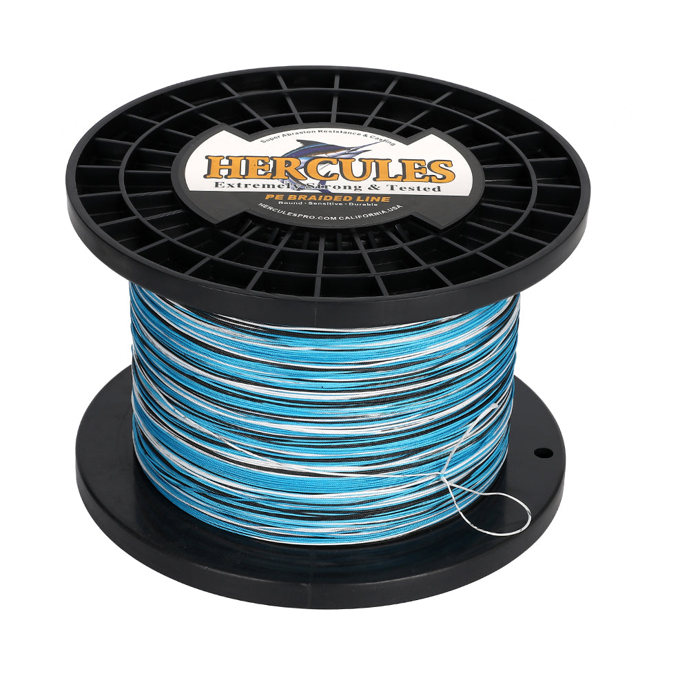 1000M 1094Yds Camo Blue 10lb-420lb HERCULES PE Braided Fishing Line 12 Strands