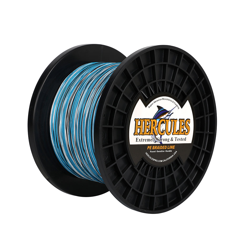 1000M 1094Yds Camo Blue 10lb-420lb HERCULES PE Braided Fishing Line 12 Strands