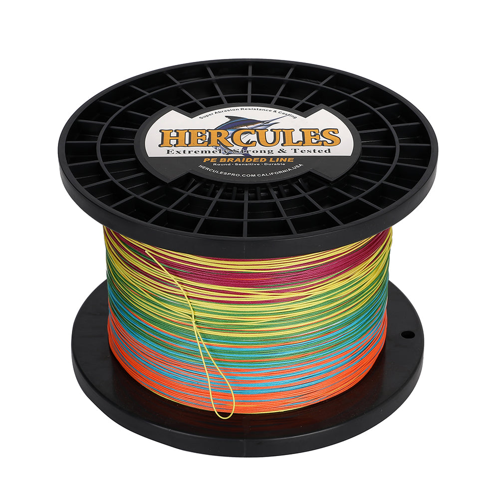 2000M 2187Yds Multicolor 10lb-250lb HERCULES PE Braided Fishing Line 12 Strands