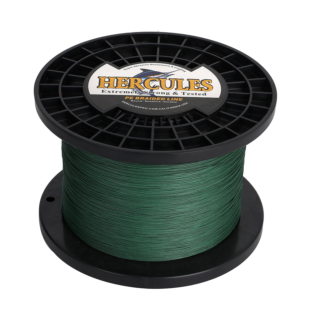 1500M 1640Yds Green 10lb-420lb HERCULES PE Braided Fishing Line 12 Strands