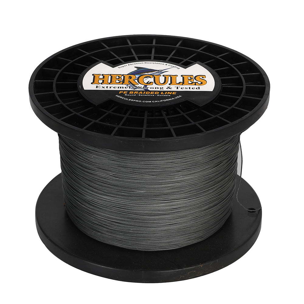 1000M 1094Yds Grey 10lb-420lb HERCULES PE Braided Fishing Line 12 Strands