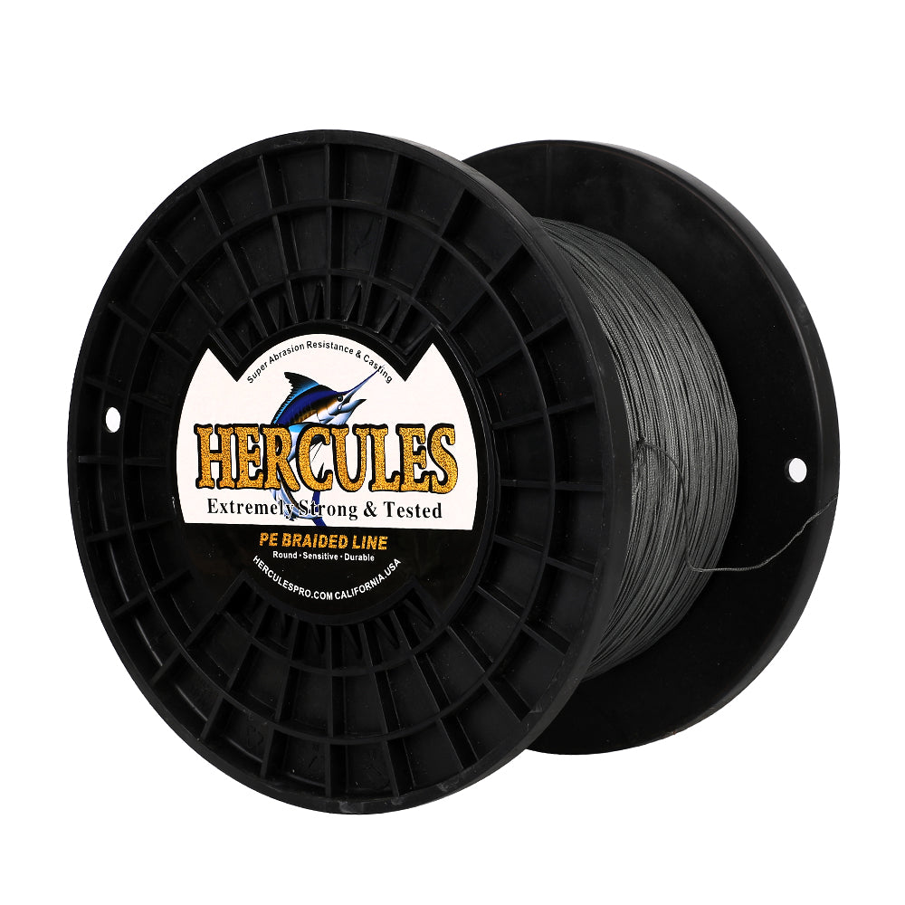 1000M 1094Yds Grey 10lb-420lb HERCULES PE Braided Fishing Line 12 Strands