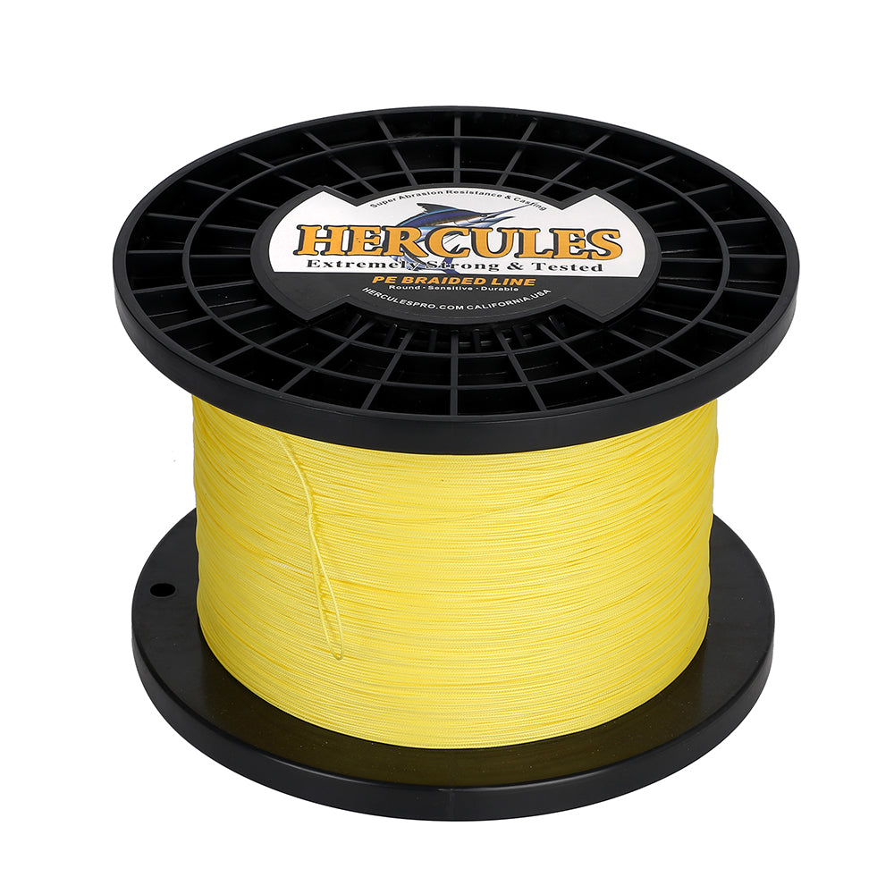 1000M 1094Yds Yellow 10lb-420lb HERCULES PE Braided Fishing Line 12 Strands