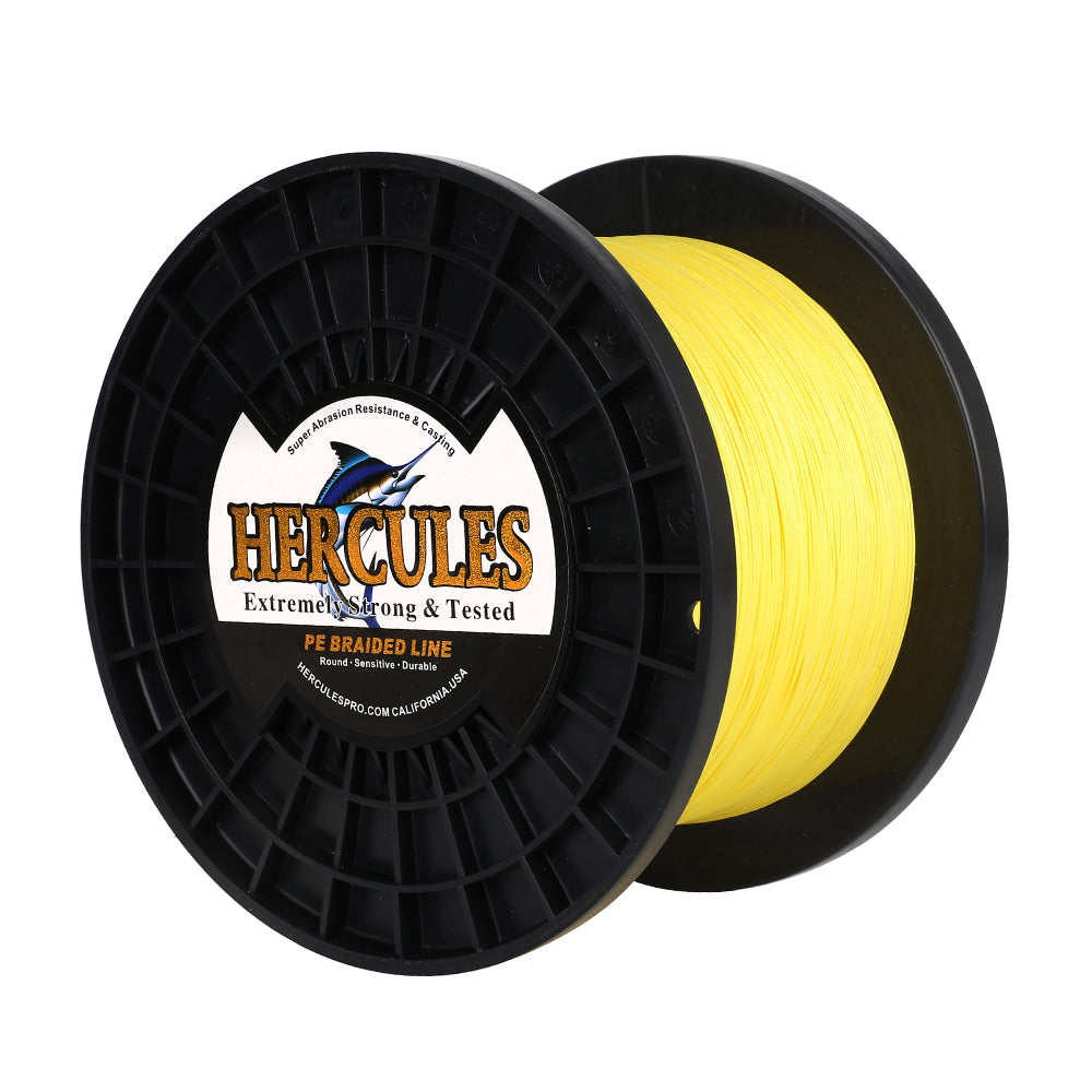 1000M 1094Yds Yellow 10lb-420lb HERCULES PE Braided Fishing Line 12 Strands