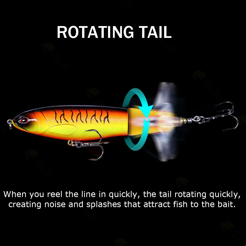 HERCULES Topwater Pencil Fishing Lure with Rotating Tail