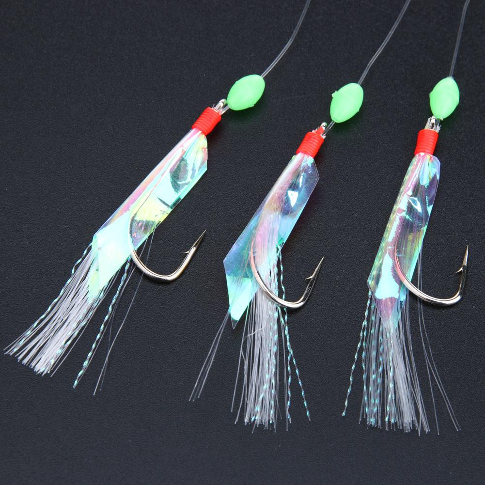 HERCULES SABIKI Lures Bait Feathers Rig Pollack Cod Freshwater Saltwater Fishing Hooks