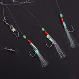 HERCULES SABIKI Lures Bait Feathers Rig Pollack Cod Freshwater Saltwater Fishing Hooks