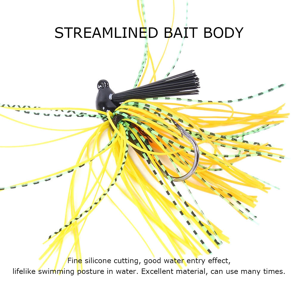 HERCULES Multicolor Weedless Rubber Jig Bass Fishing Lure