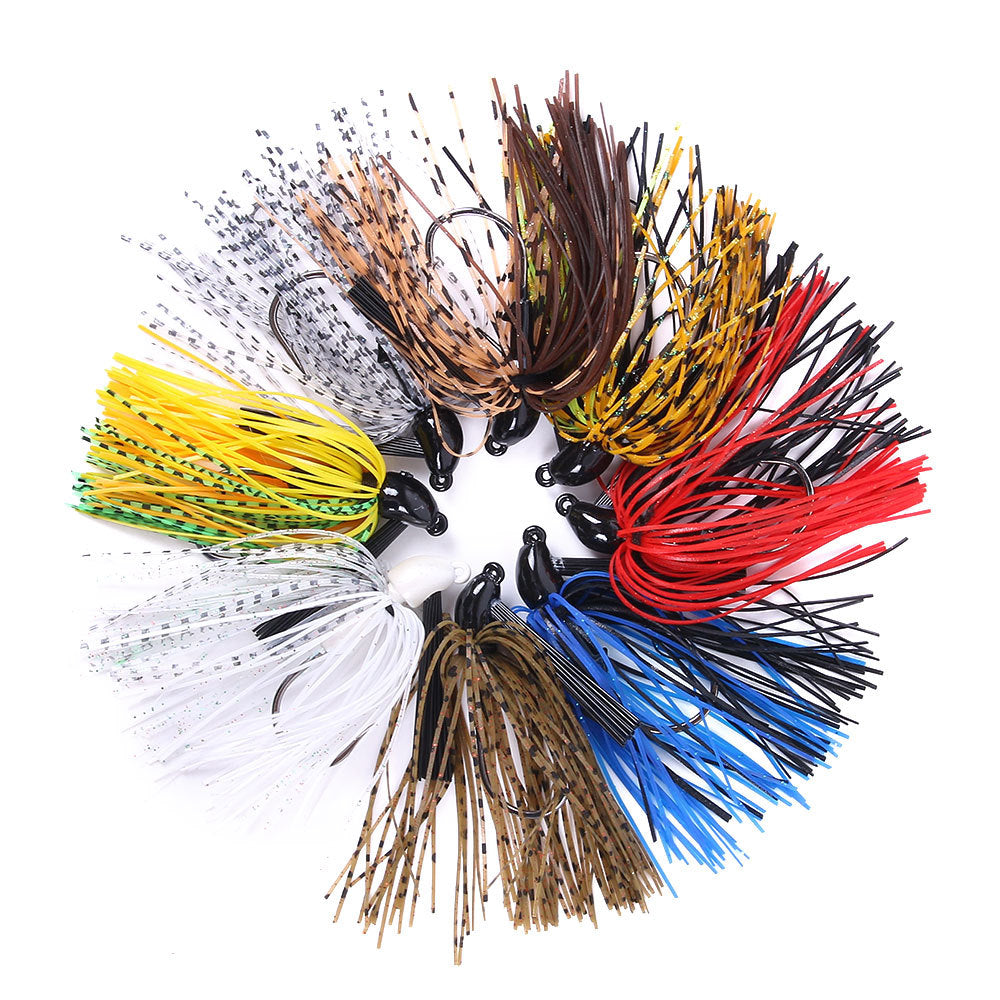 HERCULES Multicolor Weedless Rubber Jig Bass Fishing Lure