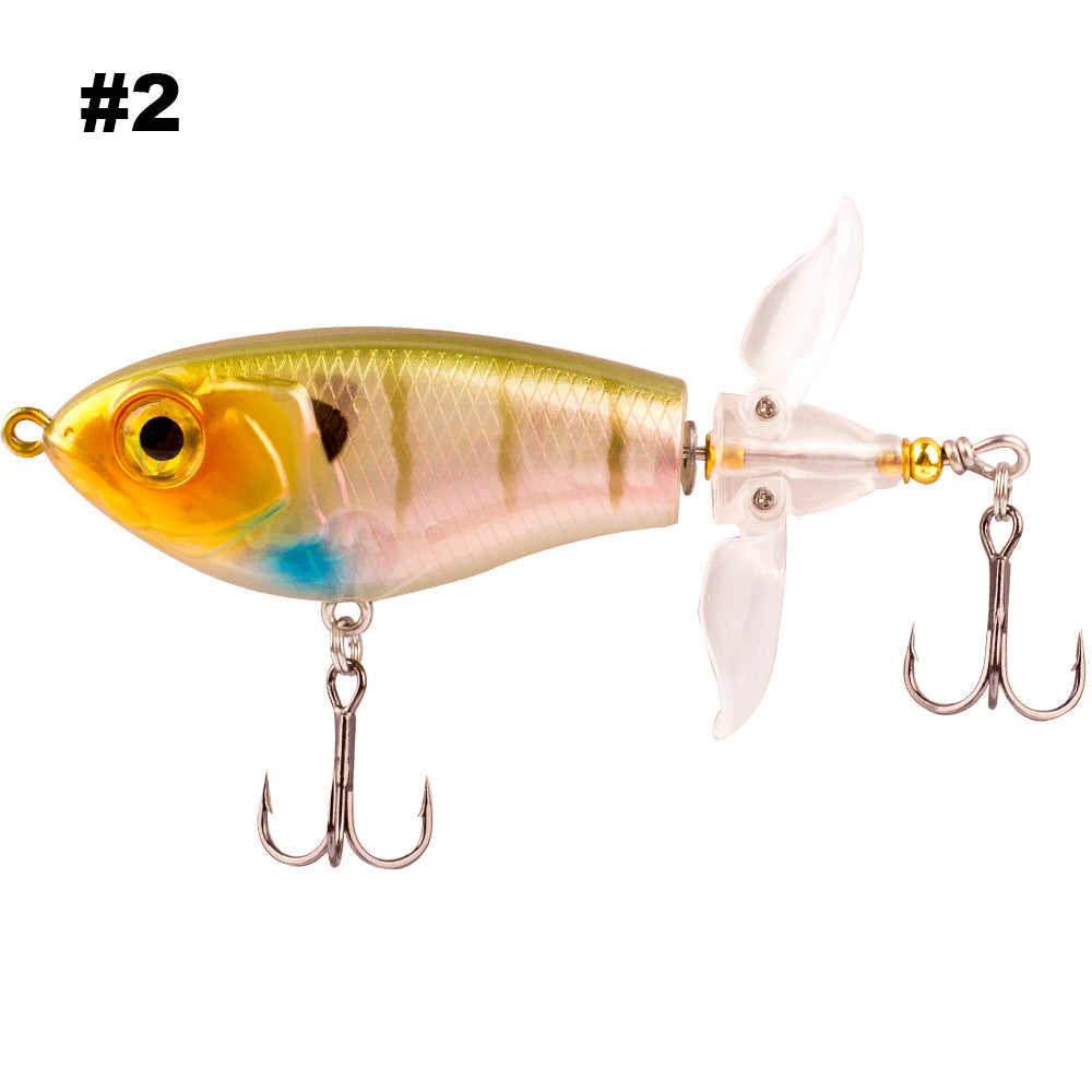 HERCULES Topwater Fishing Lures with Double Floating Rotating Tails