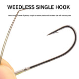 HERCULES Soft Frog Baits Weedless Single Hook with Rotating Metal Sequin Fishing Lure