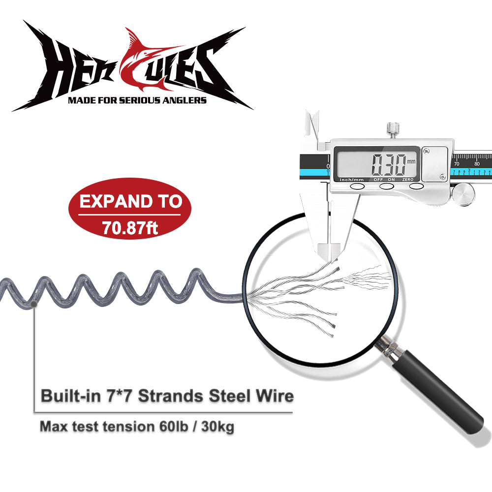 HERCULES Fishing Lanyard with Fishing Rod Tie Belts, Fishing Pole Straps(Pack of 2)