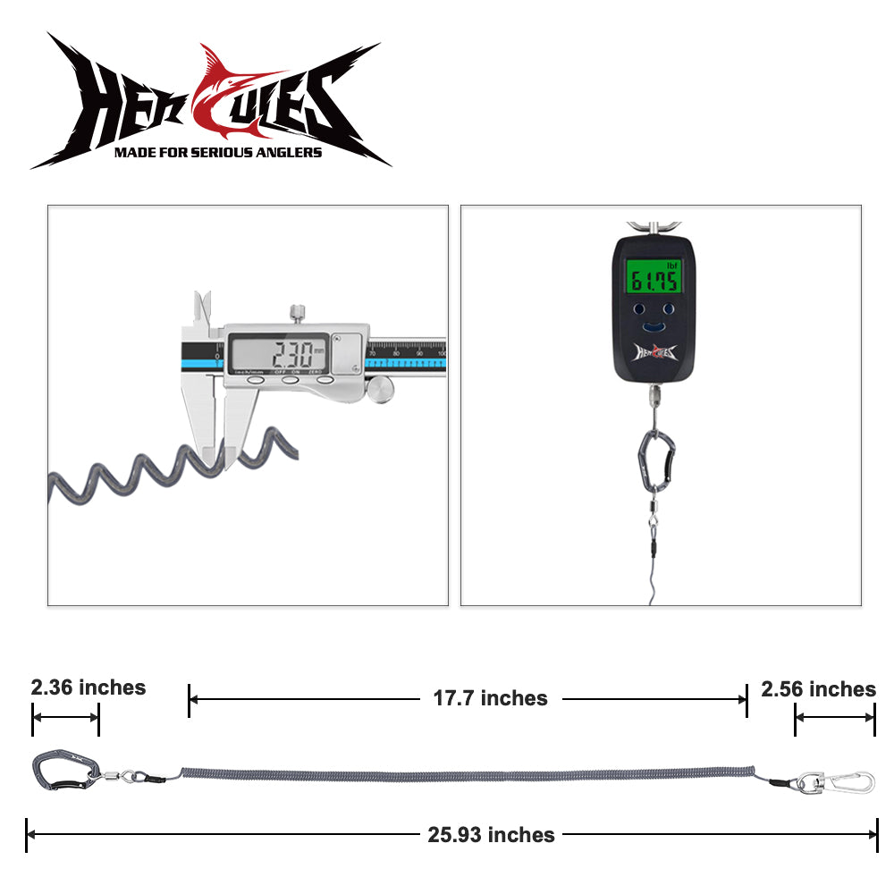 HERCULES Fishing Lanyard with Fishing Rod Tie Belts, Fishing Pole Straps(Pack of 2)