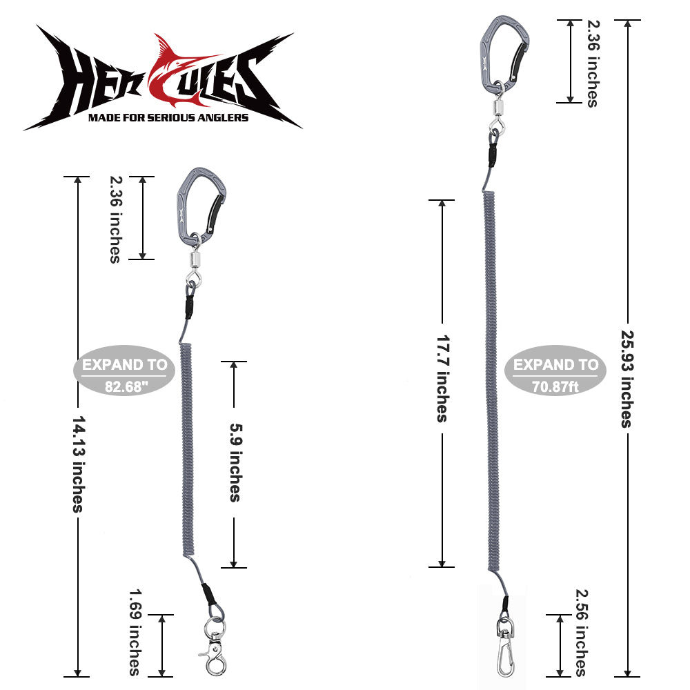 HERCULES Fishing Lanyard with Fishing Rod Tie Belts, Fishing Pole Straps(Pack of 2)