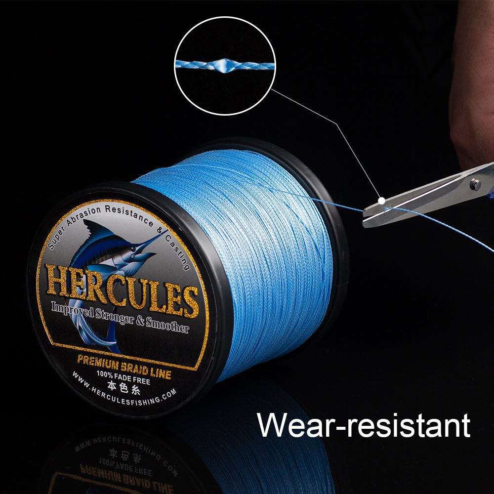 HERCULES Black Fade Free Fishing Line 8 Strands 10LB-120LB PE Braided Fishing Line