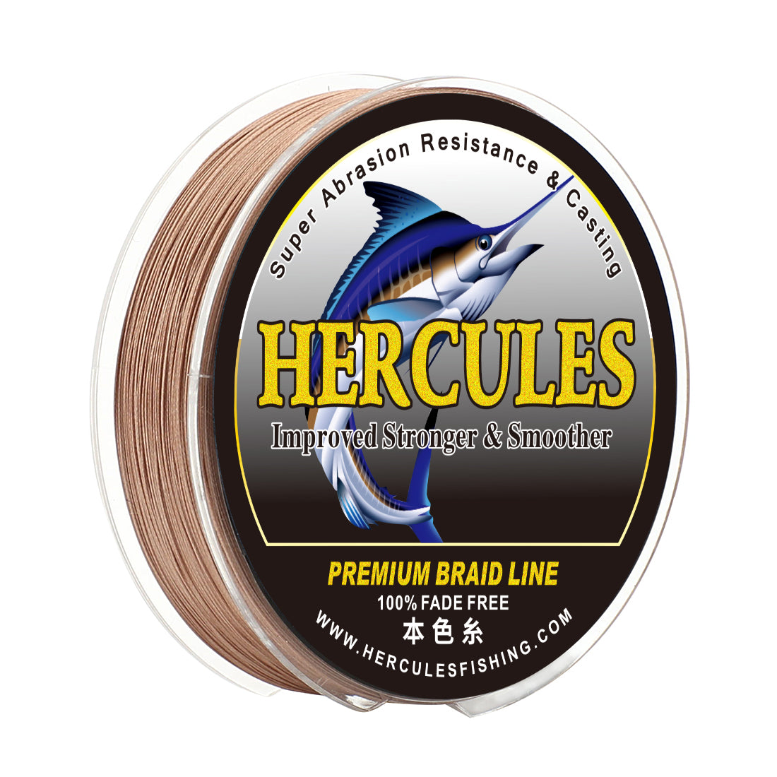 HERCULES Brown Fade Free Fishing Line 8 Strands 10LB-120LB PE Braided Fishing Line