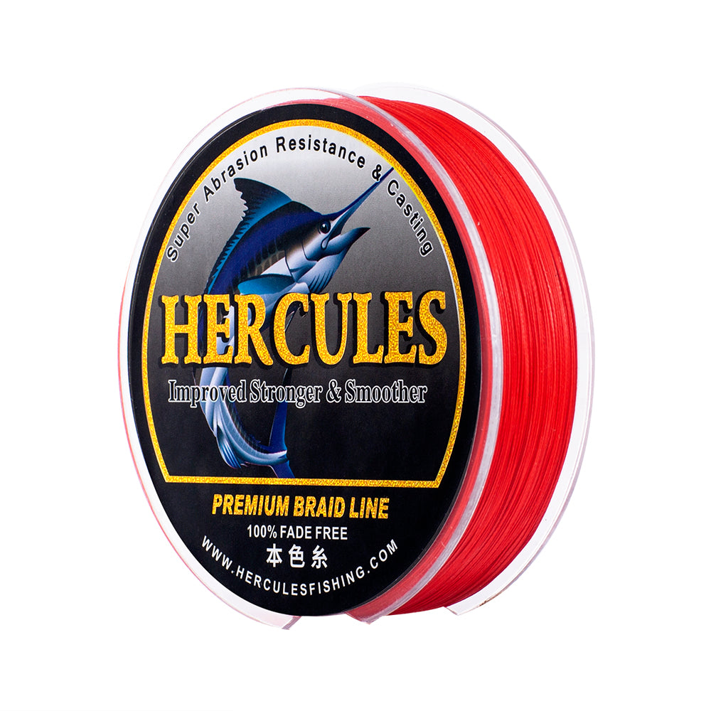 HERCULES Red Fade Free Fishing Line 8 Strands 10LB-120LB PE Braided Fishing Line