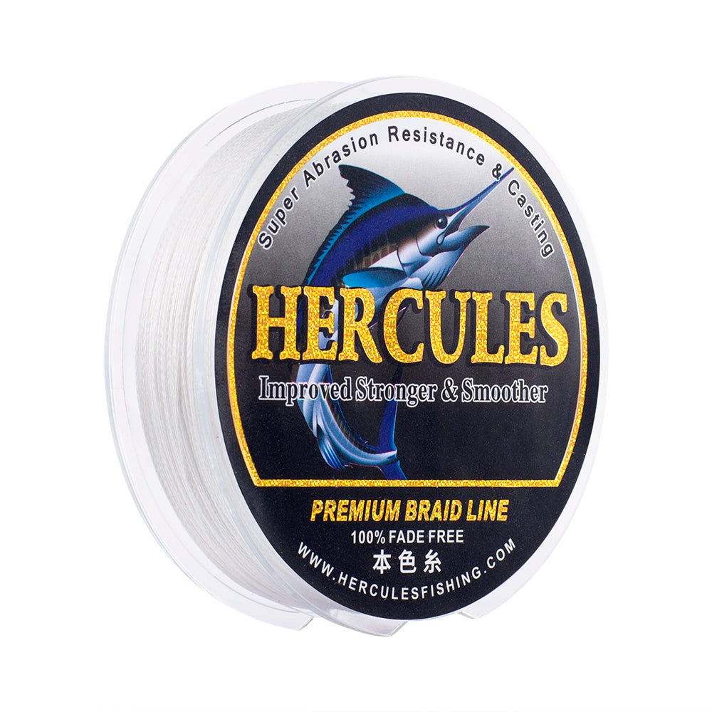 HERCULES White fade free fishing line 4 Strands 6LB-100LB PE Braided Fishing Line