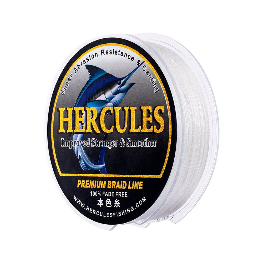 HERCULES White fade free fishing line 4 Strands 6LB-100LB PE Braided Fishing Line