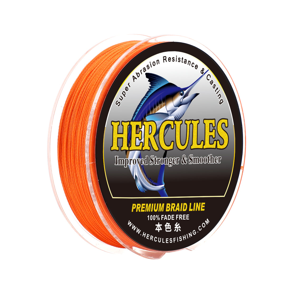 HERCULES Orange fade free fishing line 4 Strands 6LB-100LB PE Braided Fishing Line