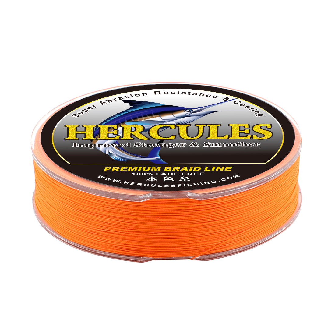 HERCULES Orange Fade Free Fishing Line 8 Strands 10LB-120LB PE Braided Fishing Line