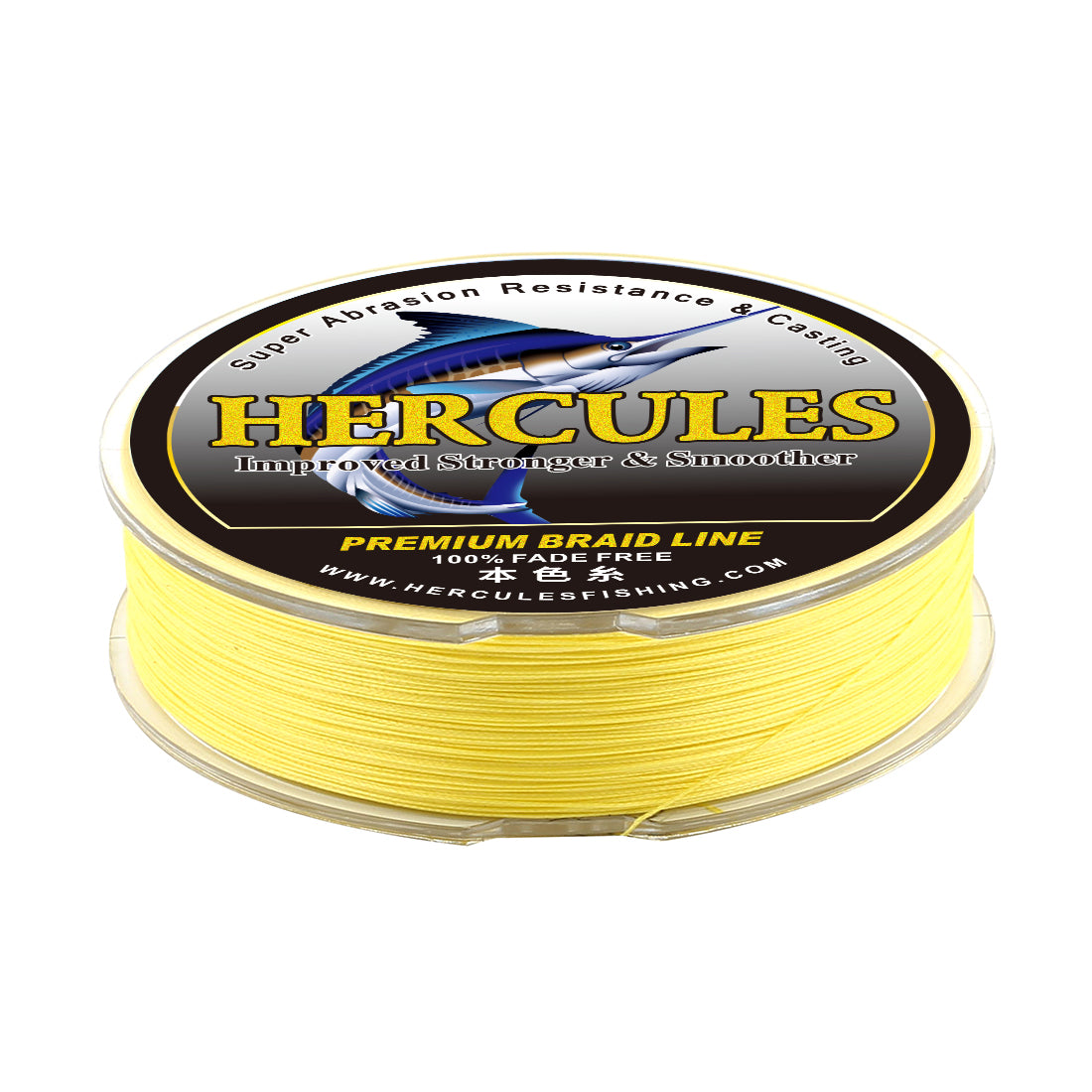 HERCULES Yellow Fade Free Fishing Line 8 Strands 10LB-120LB PE Braided Fishing Line