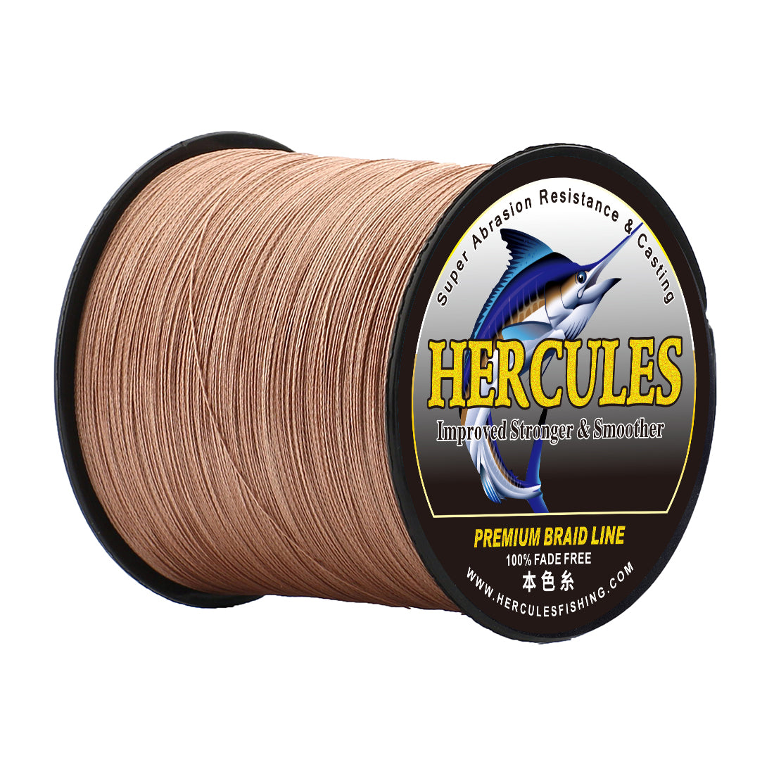 HERCULES Brown fade free fishing line 4 Strands 6LB-100LB PE Braided Fishing Line