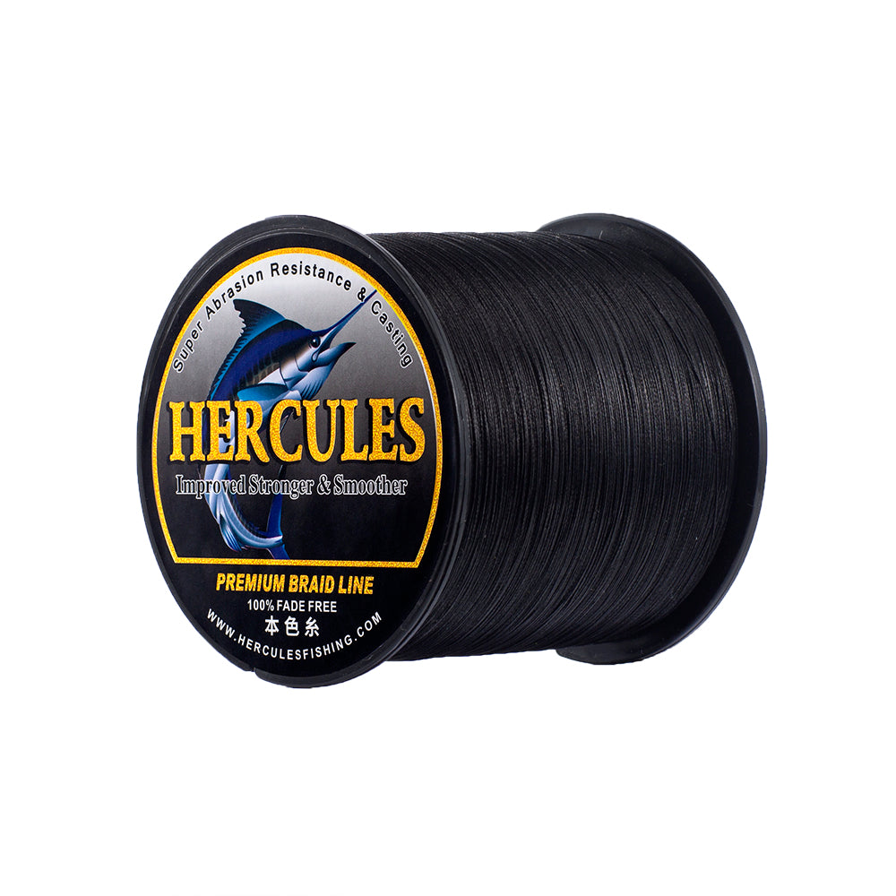 HERCULES Black Fade Free Fishing Line 8 Strands 10LB-120LB PE Braided Fishing Line