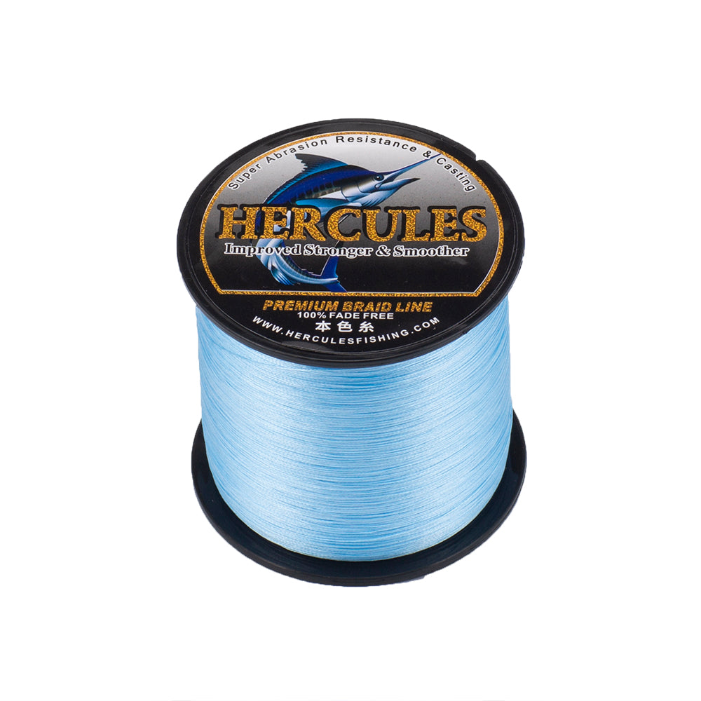 HERCULES Blue fade free fishing line 8 Strands 10LB-120LB PE Braided Fishing Line