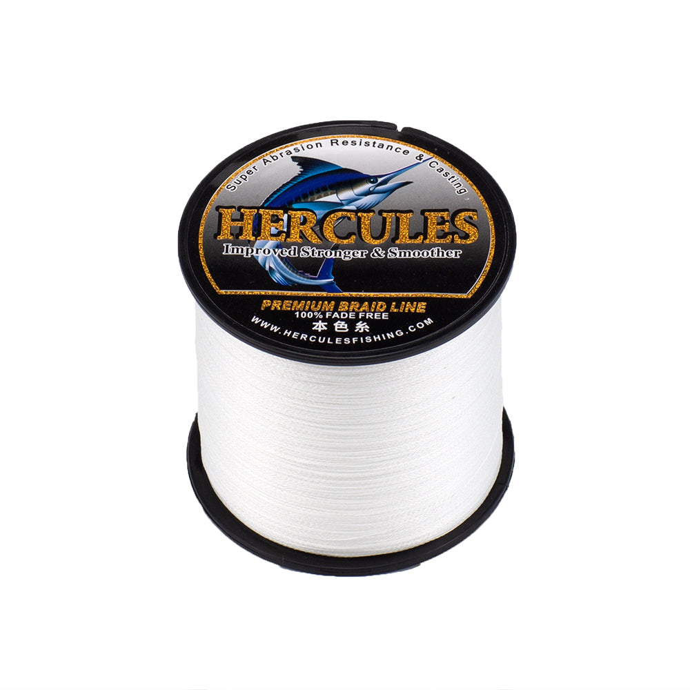HERCULES White fade free fishing line 4 Strands 6LB-100LB PE Braided Fishing Line