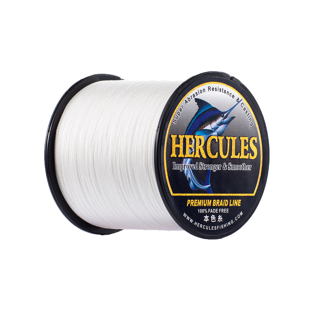 HERCULES White fade free fishing line 4 Strands 6LB-100LB PE Braided Fishing Line