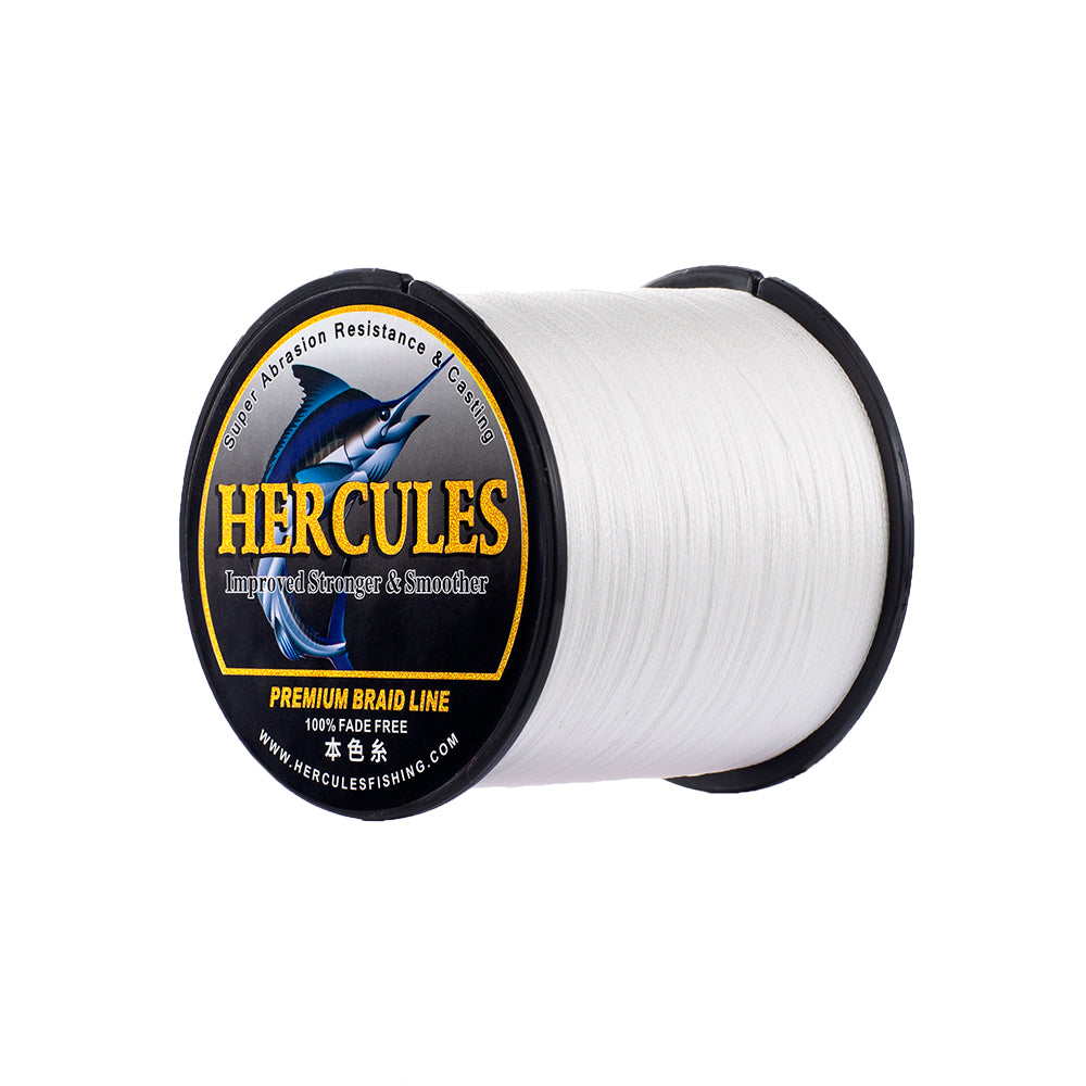 HERCULES White fade free fishing line 4 Strands 6LB-100LB PE Braided Fishing Line