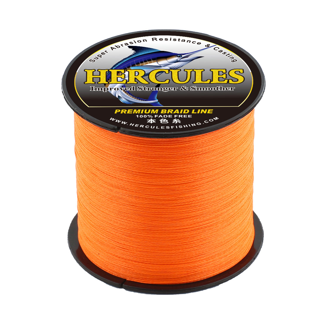 HERCULES Orange fade free fishing line 4 Strands 6LB-100LB PE Braided Fishing Line