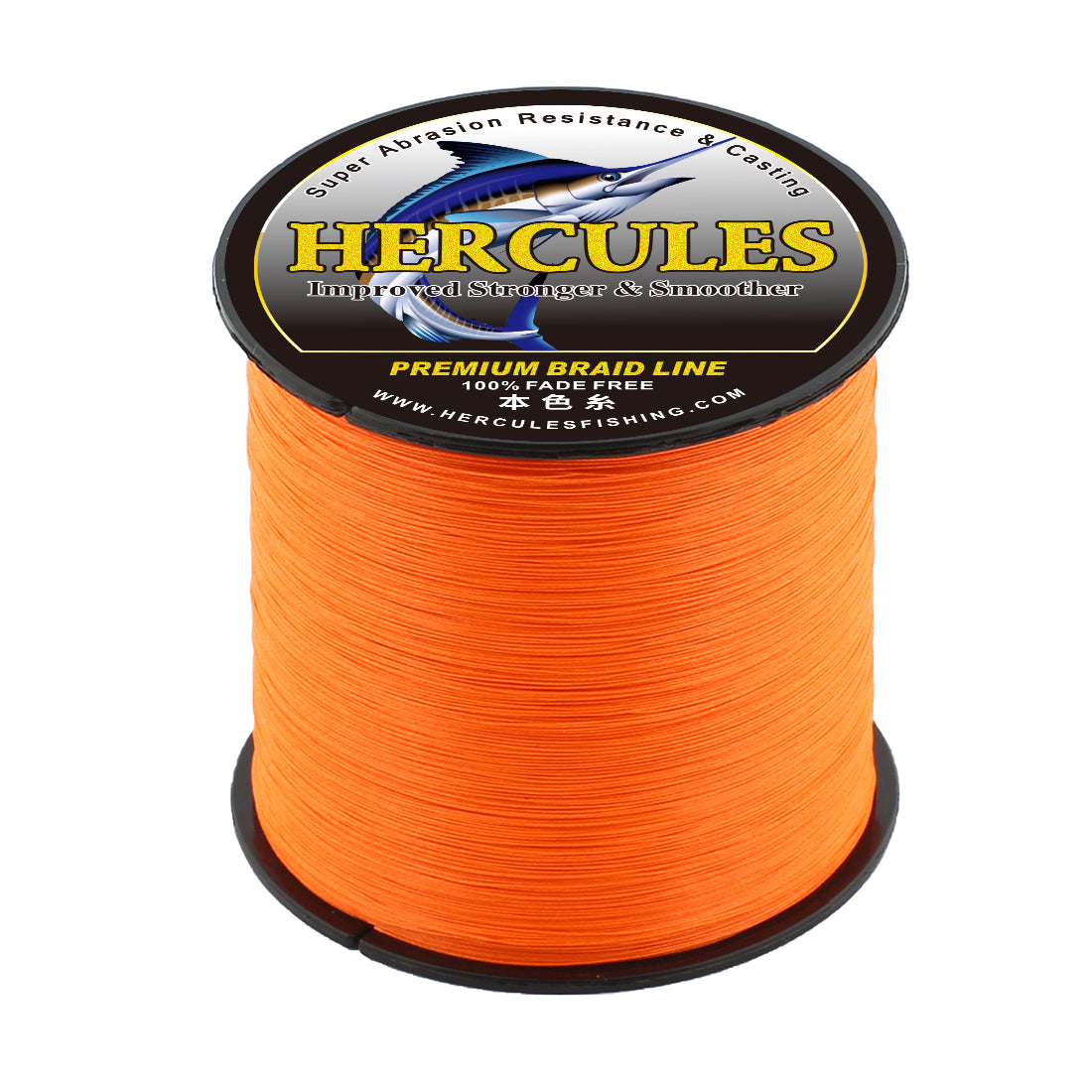 HERCULES Orange Fade Free Fishing Line 8 Strands 10LB-120LB PE Braided Fishing Line