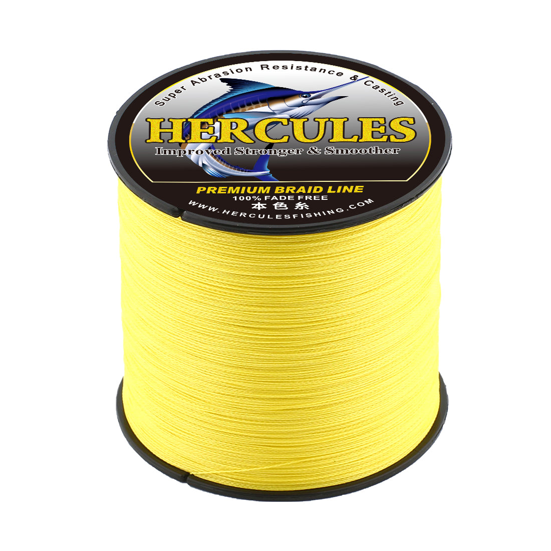 HERCULES Yellow fade free fishing line 4 Strands 6LB-100LB PE Braided Fishing Line