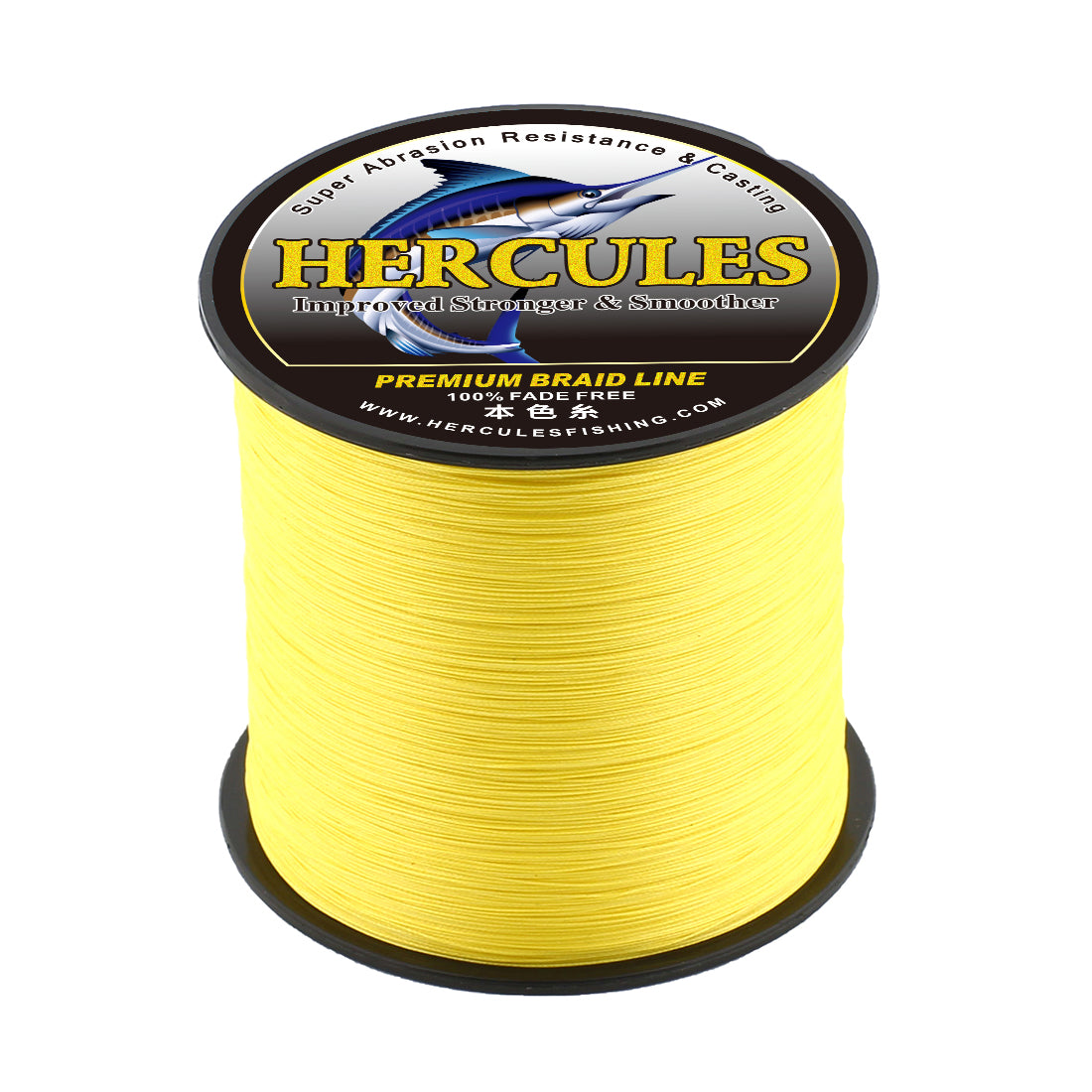 HERCULES Yellow Fade Free Fishing Line 8 Strands 10LB-120LB PE Braided Fishing Line
