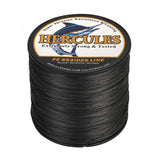 1000M 1094Yds Black 10lb-420lb HERCULES PE Braided Fishing Line 12 Strands