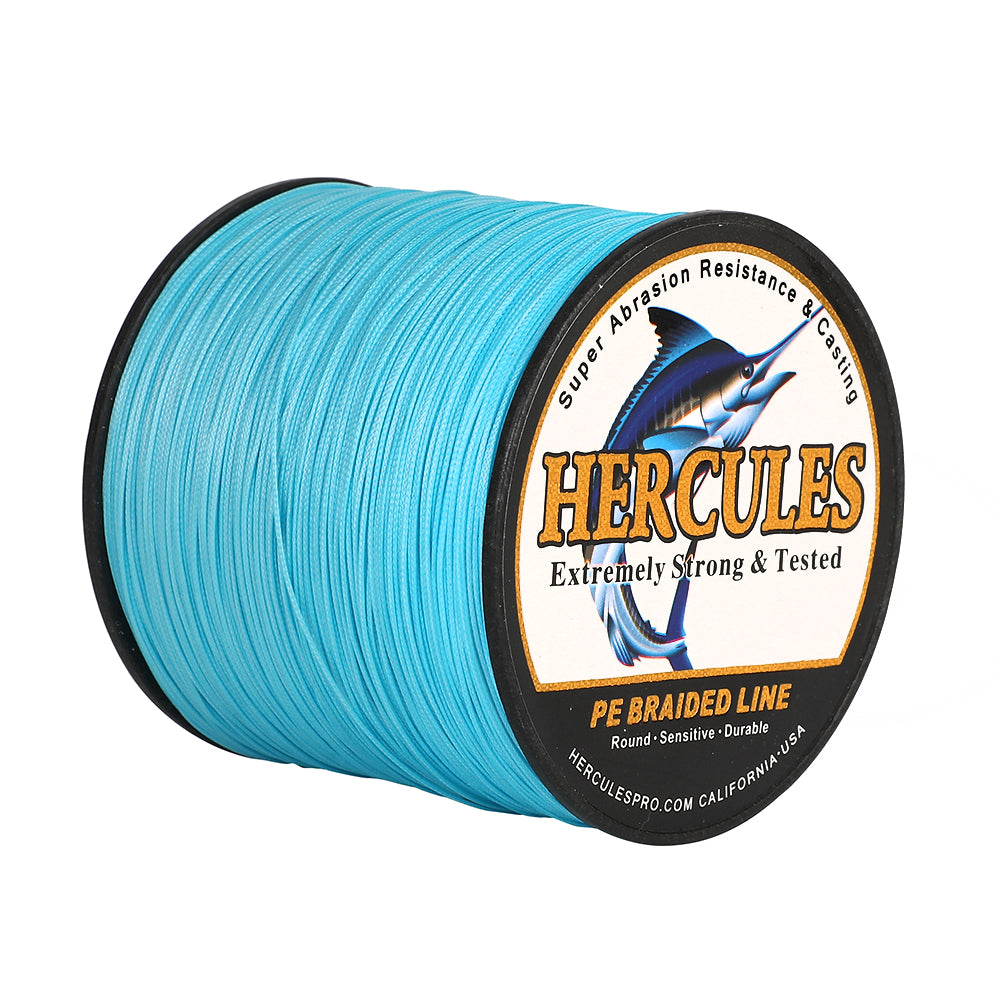 1000M 1094Yds Blue 10lb-420lb HERCULES PE Braided Fishing Line 12 Strands
