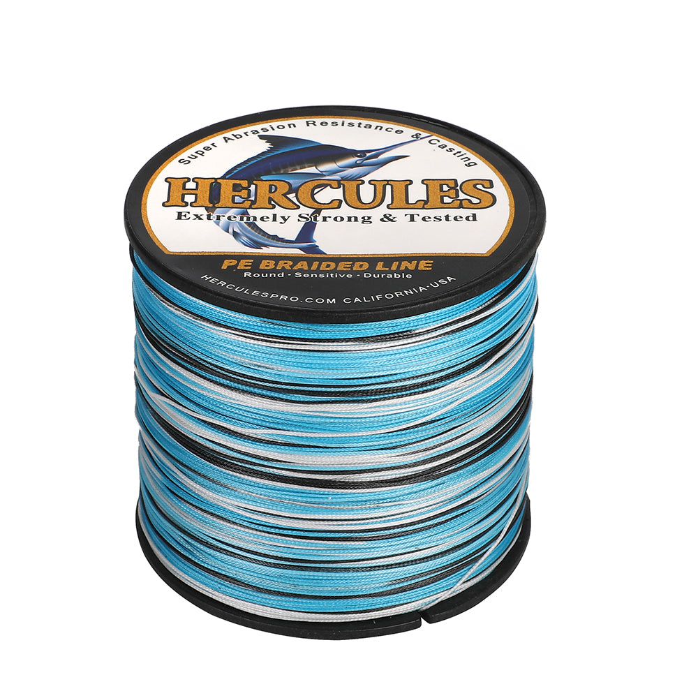 1000M 1094Yds Camo Blue 10lb-420lb HERCULES PE Braided Fishing Line 12 Strands