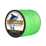 1000M 1094Yds Fluo Green 10lb-420lb HERCULES PE Braided Fishing Line 12 Strands