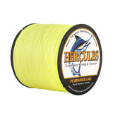 1000M 1094Yds Fluo Yellow 10lb-420lb HERCULES PE Braided Fishing Line 12 Strands