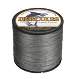 1000M 1094Yds Grey 10lb-420lb HERCULES PE Braided Fishing Line 12 Strands