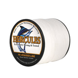 1500M 1640Yds White 10lb-420lb HERCULES PE Braided Fishing Line 12 Strands