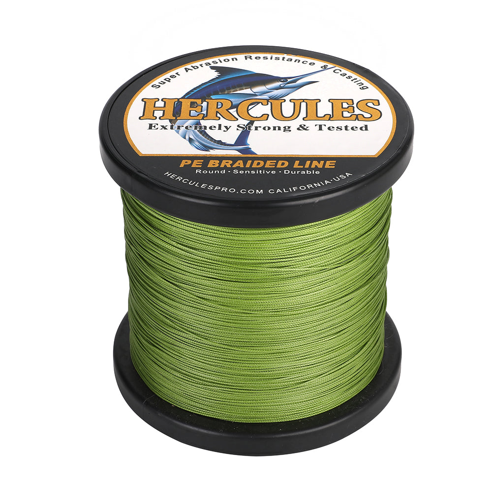 1000M 1094Yds Army Green 10lb-420lb HERCULES PE Braided Fishing Line 12 Strands