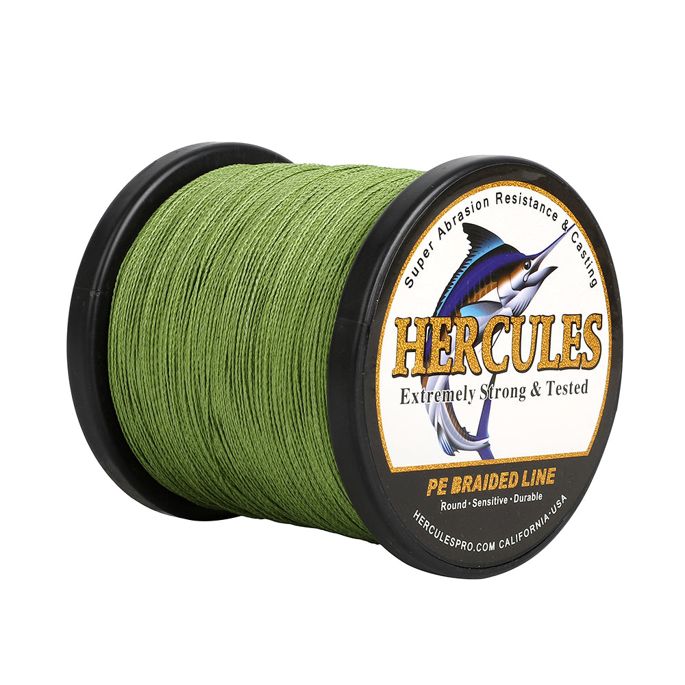 500M 547Yds Army Green 6lb-100lb HERCULES PE geflochtene Angelschnur 4 Stränge