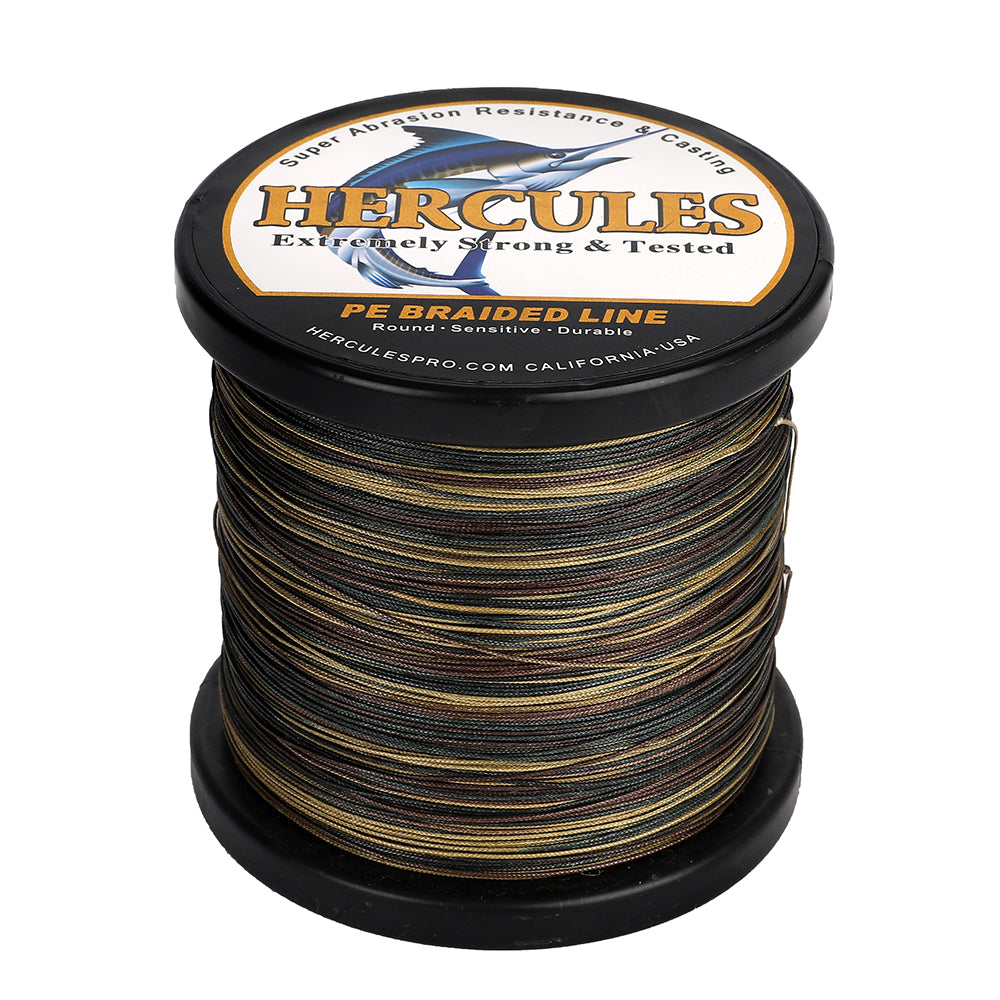 1000M 1094Yds Camouflage 10lb-420lb HERCULES PE Braided Fishing Line 12 Strands