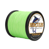 500M 547Yds Fluo Green 6lb-100lb HERCULES PE geflochtene Angelschnur 4 Stränge