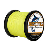 1000M 1094Yds Fluo Yellow 10lb-420lb HERCULES PE Braided Fishing Line 12 Strands