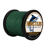 1500M 1640Yds Green 10lb-420lb HERCULES PE Braided Fishing Line 12 Strands