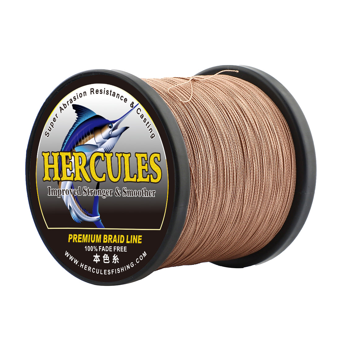 HERCULES Brown fade free fishing line 4 Strands 6LB-100LB PE Braided Fishing Line